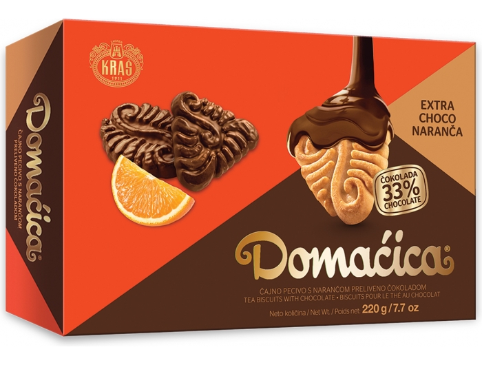 Kraš Domaćica Pasticceria al tè Extra choco orange 220 g