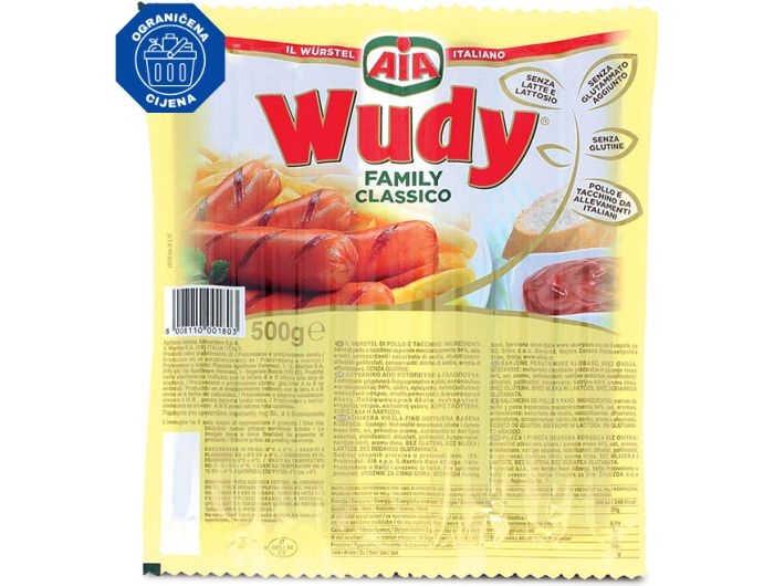 Wudy Aia hot dog di pollo e tacchino 500 g