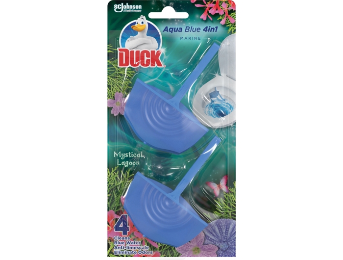 Duck Aqua Blue 4in1 osvježivač WC školjke Mystical Lagoon 72 g