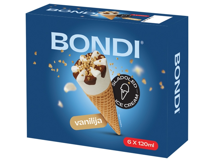 Wafelek do lodów Bondi Vanilla 6x120 ml