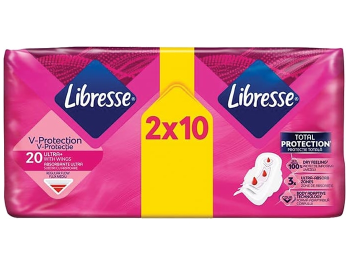 Libresse Freshness & Protection Podpaski higieniczne ze skrzydełkami Ultra 20 szt