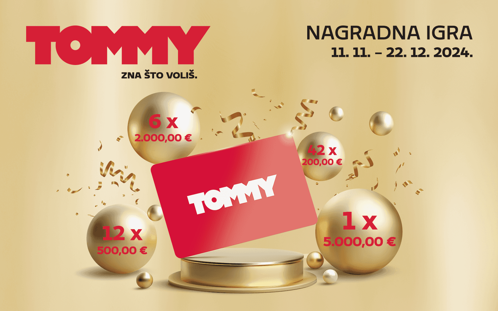 Tommy banner - 5 eura odvoji i top nagradu osvoji!