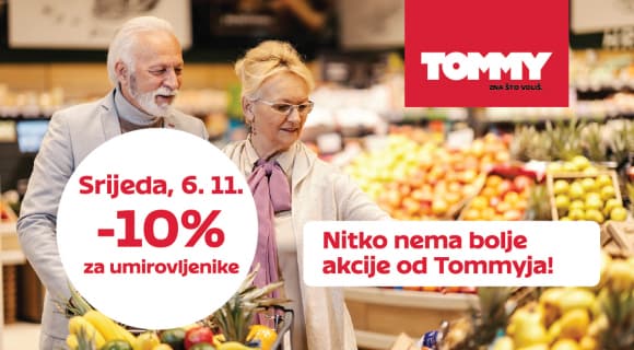 U srijedu, 6. 11. - 10% popusta za umirovljenike