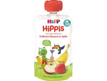 HiPP HiPPis Bio Fruit pyré jablko banán a jahoda 100 ml