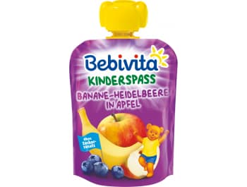 Bebivita Baby apple and banana puree with blueberry 90 g