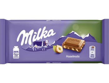Milka chocolate 80 g with hazelnuts