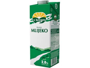 Vindija 'z bregov permanent milk 2.8% m.m. with plug 1 L