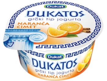 Dukat Dukatos Jogurt grecki typu pomarańcza cynamon 150 g