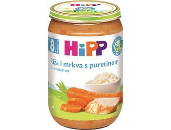 Baby food, 190 g, rice / carrot / turkey, Hipp