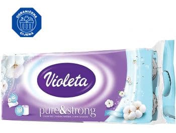 Toaletní papír Violeta pure&strong, 10 rolí