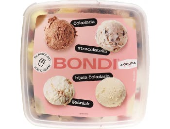 Bondi 4 you zmrzlina čokoládová stracciatella lískooříšková bílá čokoláda 1650 ml