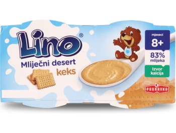 Podravka Lino Mliječni desert keks 2x100 g