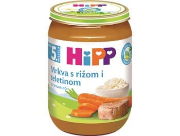 Dječja hrana, 190 g, teletina/riža/mrkva, Hipp