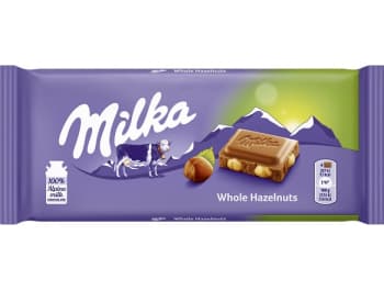 Milka chocolate with whole hazelnuts 100 g