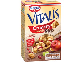 Dr. Oetker Vitalis Crunchy plus multi fruit muesli 300 g